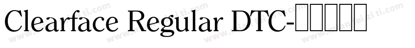 Clearface Regular DTC字体转换